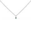 Gold-plated sterling silver necklace with emerald green stone