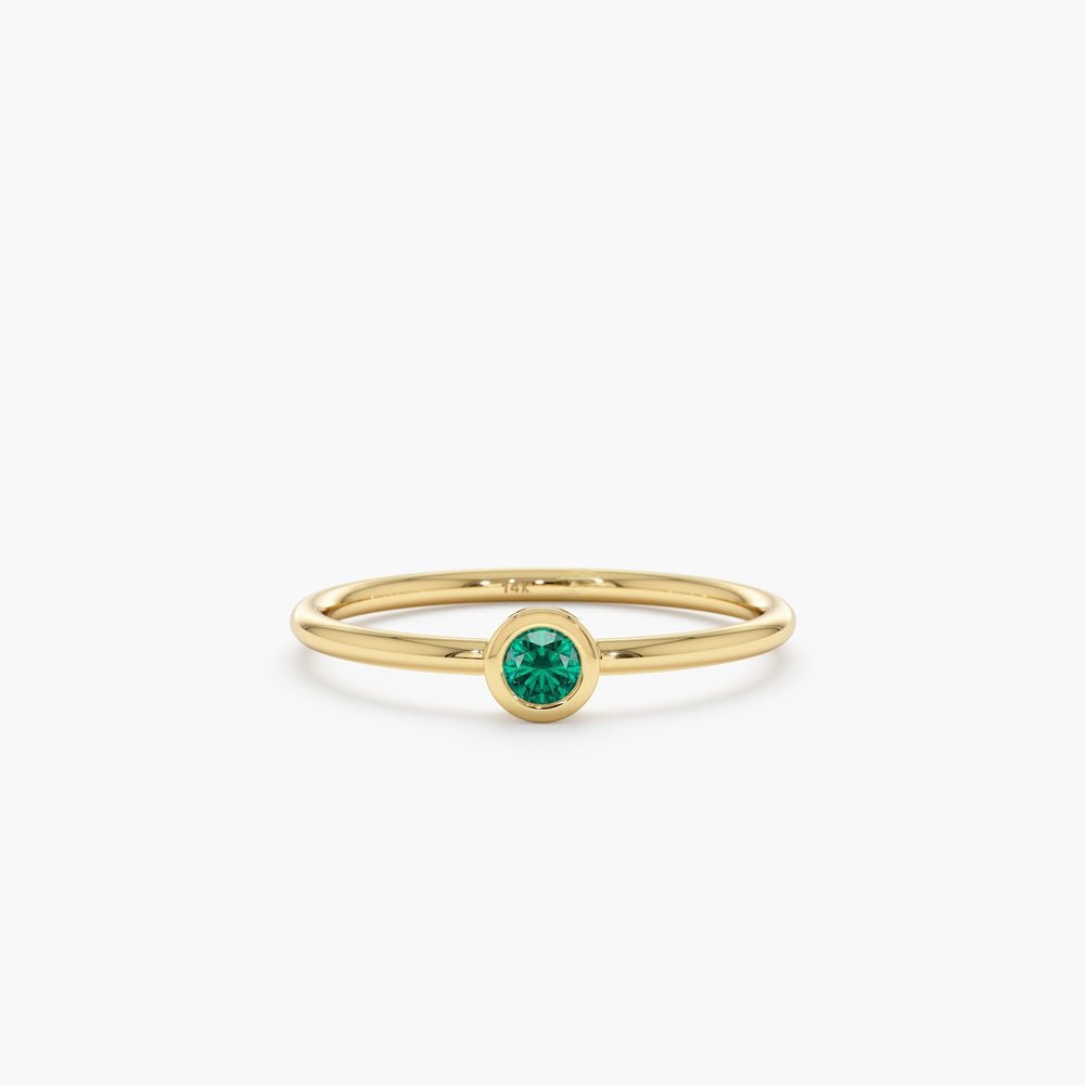 925 Sterling Silver Emerald Ring