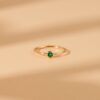 925 Sterling Silver Emerald Ring - Image 3