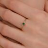 925 Sterling Silver Emerald Ring - Image 5