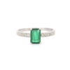925 Sterling Silver Emerald Ring