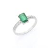 925 Sterling Silver Emerald Ring - Image 3
