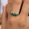 925 Sterling Silver Emerald Ring - Image 2