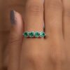 925 Sterling Silver Emerald Ring - Image 4