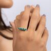 925 Sterling Silver Emerald Ring - Image 6