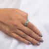 925 Sterling Silver Emerald Ring - Image 9
