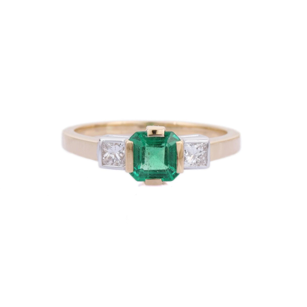 925 Sterling Silver Emerald Ring