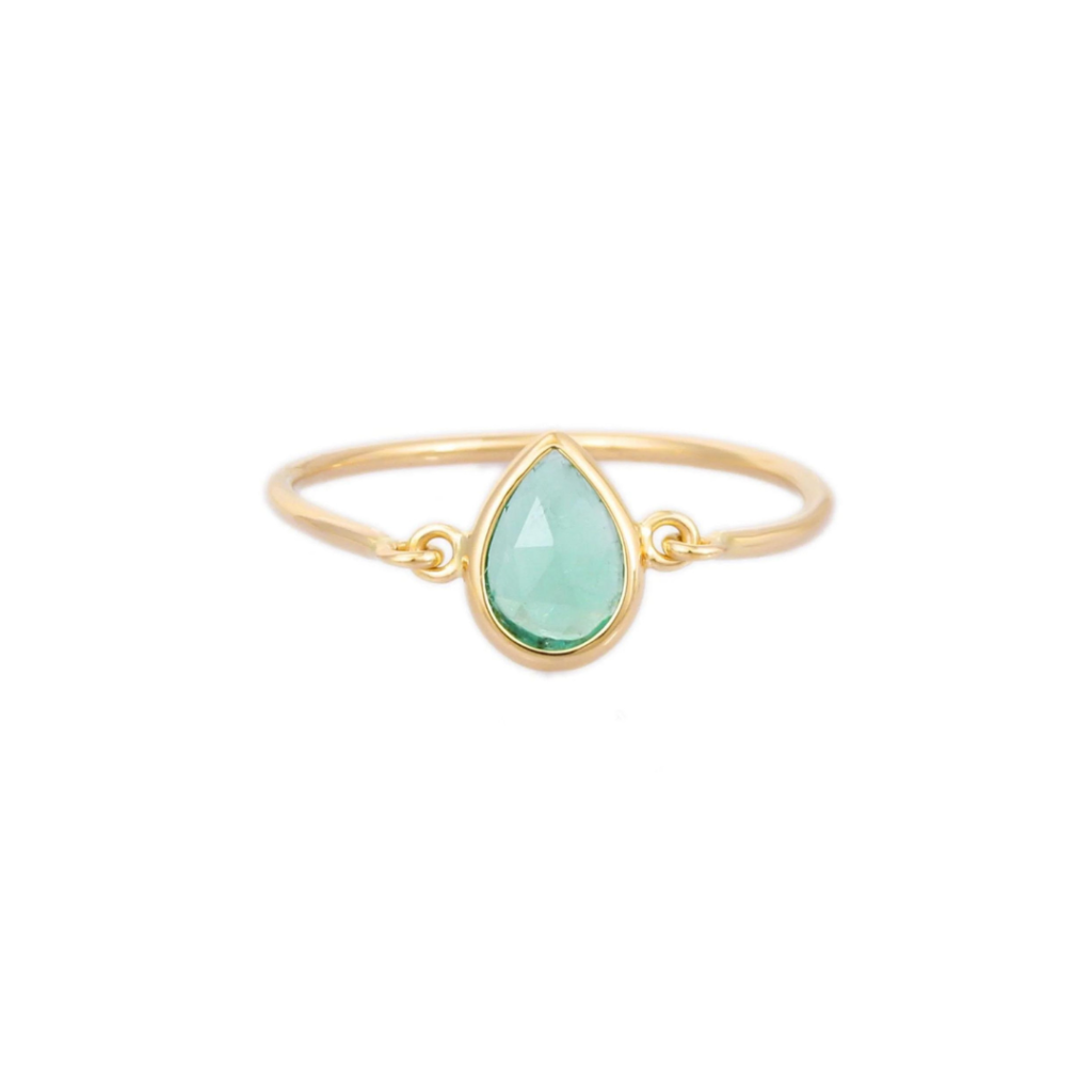 925 Sterling Silver Emerald Ring