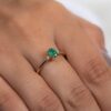 925 Sterling Silver Emerald Ring - Image 7