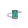 925 Sterling Silver Emerald Ring