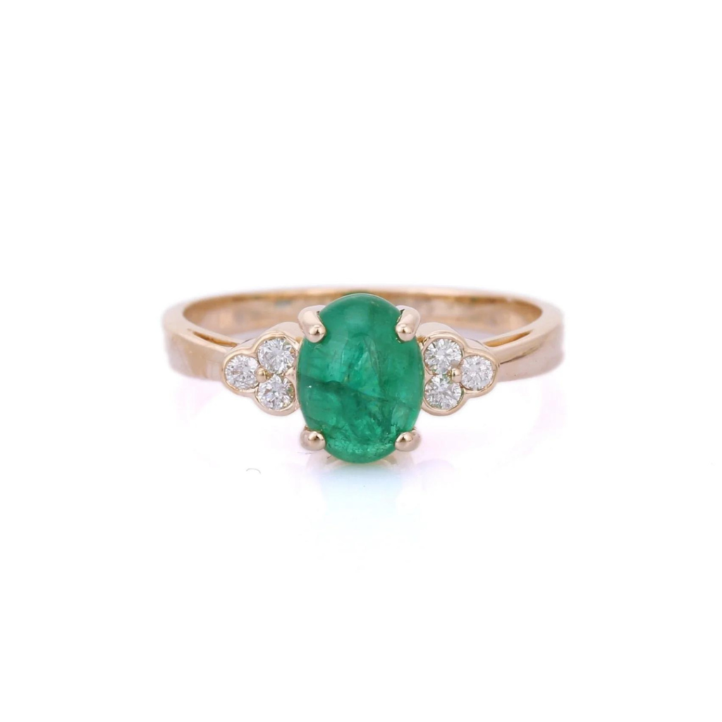 925 Sterling Silver Emerald Ring