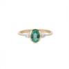 925 Sterling Silver Emerald Ring