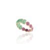 925 Sterling Silver Emerald Ruby Eternity Band - Image 2
