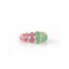 925 Sterling Silver Emerald Ruby Eternity Band - Image 3