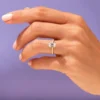 Engagement ring in 925 Sterling Silver with thick gold plating