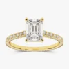 925 Sterling Silver ring with refined pave-set stone detailing
