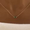Gold-plated necklace with a refined nature-inspired silhouette