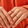 925 Sterling Silver ring featuring a Premium CZ Emerald