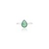 Emerald statement ring in 925 sterling silver with bold design