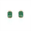 925 Sterling Silver Emerald Stud