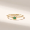 Sterling silver ring with a teardrop emerald-style solitaire setting
