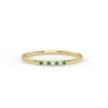 Emerald wedding ring with a sleek, elegant profile