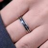Playful enamel ring with clean, polished shape