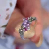 925 Sterling Silver Enchanted Garden Purple Sapphire Ring - Image 3