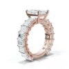 925 Sterling Silver Enerald Cut Diamond Engagement Ring - Image 5