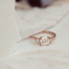 925 sterling silver engagement ring with round Premium CZ Diamond