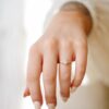 Engagement ring with thick gold plating and round Premium CZ Diamond