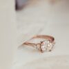 Classic sterling silver engagement ring with polished, timeless silhouette