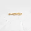 Sterling silver band ring with cubic zirconia pavé detail