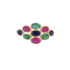 925 Sterling Silver ERS Multi Gemstone Ring