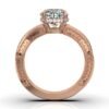925 Sterling Silver Etched Diamond Engagement Ring - Image 5