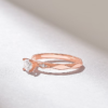 925 Sterling Silver Faceted Band Solitaire Ring - Image 6