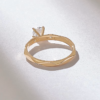 925 Sterling Silver Faceted Band Solitaire Ring - Image 7