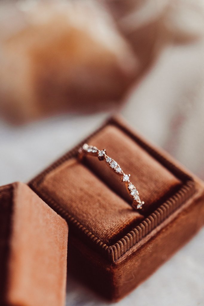 925 Sterling Silver Fancy Pattern Diamond Band