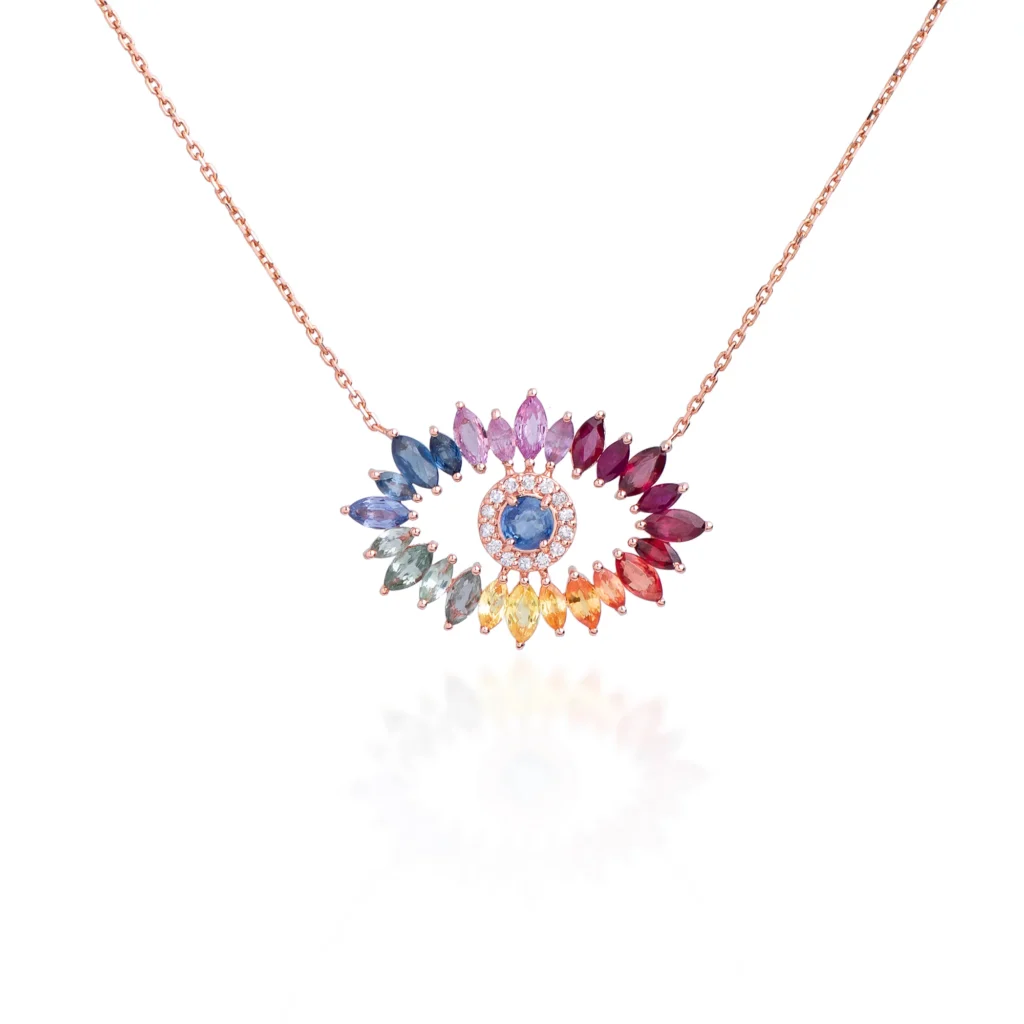 925 Sterling Silver Festival Eye Pendant