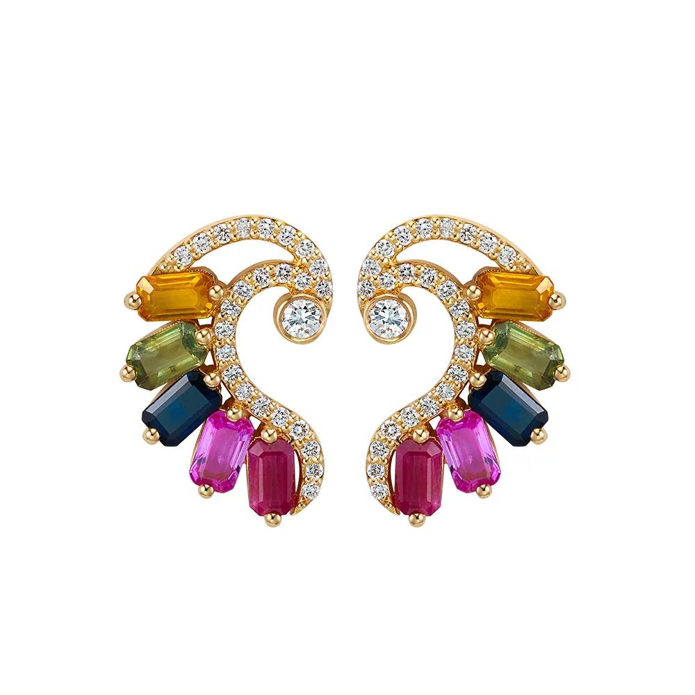 925 Sterling Silver Festival Heart Earrings