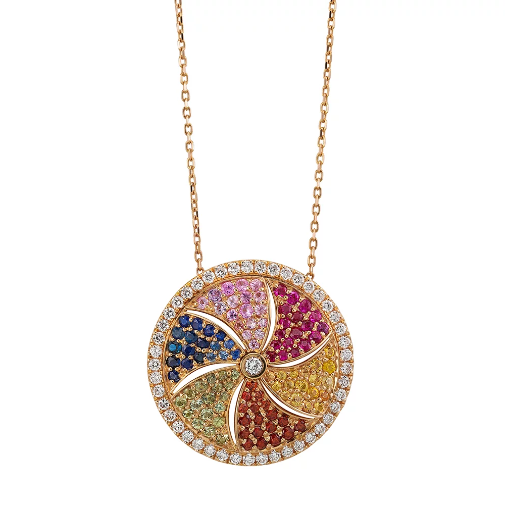 925 Sterling Silver Festival Moulin Pendant