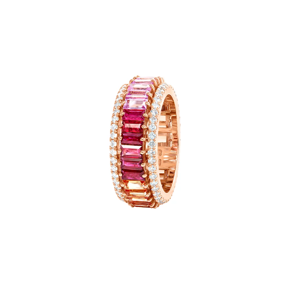 925 Sterling Silver Festival Rainbow Spinner Ring