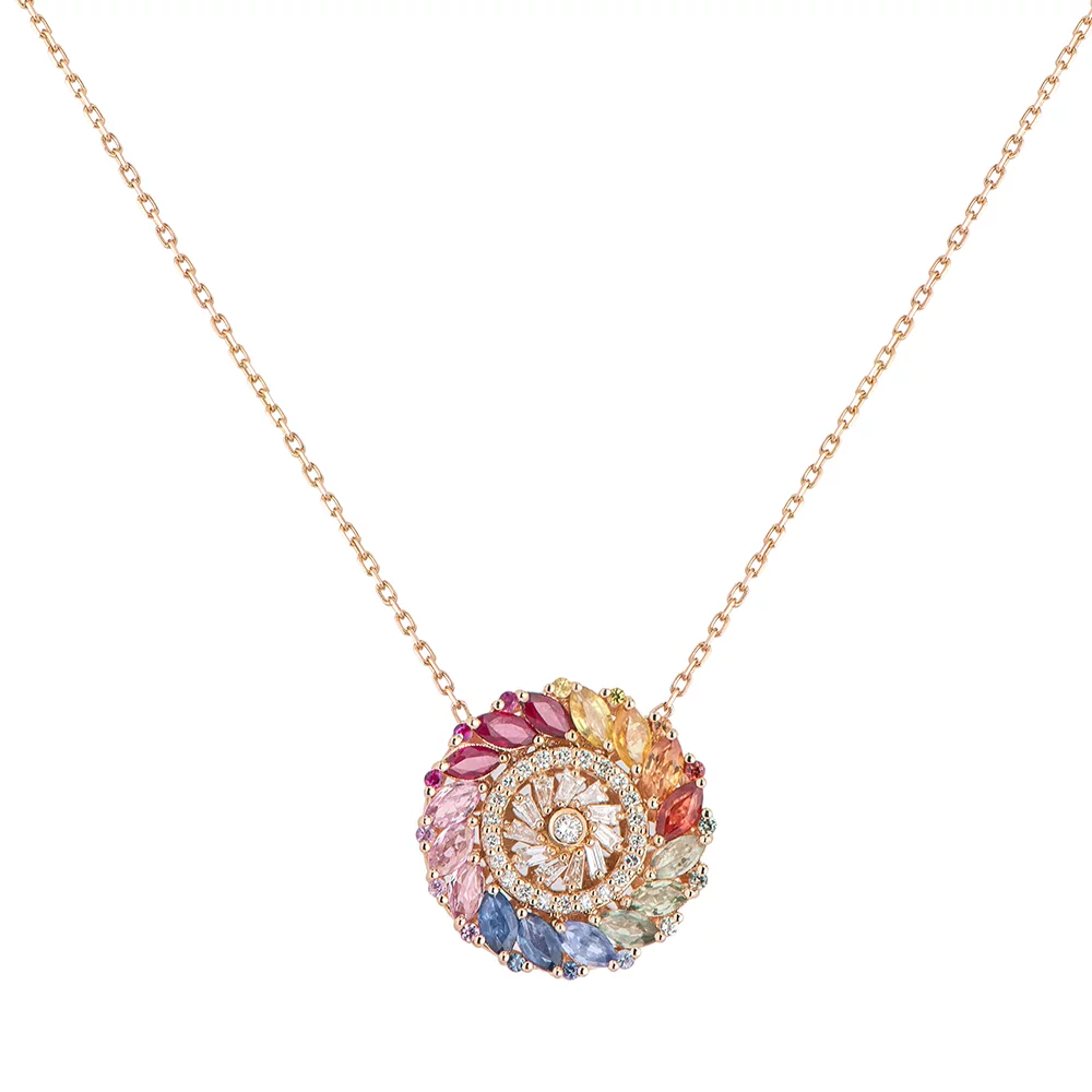 925 Sterling Silver Festival Wheel Pendant