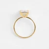 925 Sterling Silver Filament Ring, Emerald Cut Diamond - Image 3