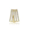 925 Sterling Silver Five Cage Diamond Cuff Earring