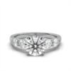 925 Sterling Silver Five Stone Diamond Ring