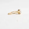 925 Sterling Silver 925 Sterling Silver Flame Ring with Closed Setting ,Oval Cut Diamond - Image 2