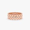 925 Sterling Silver Flat Bead Diamond Eternity Ring - Image 6