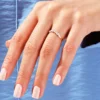 925 Sterling Silver Floating Bezel Marquise Five-Stone Bridal Ring for Women - Image 3
