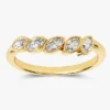 925 Sterling Silver Floating Bezel Marquise Five-Stone Bridal Ring for Women - Image 4